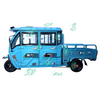 1000W 3 Wheels Motorized Nigeria Deliver Double Row Cargo Truck Tricycle Electric Trike with Cabin for Sale